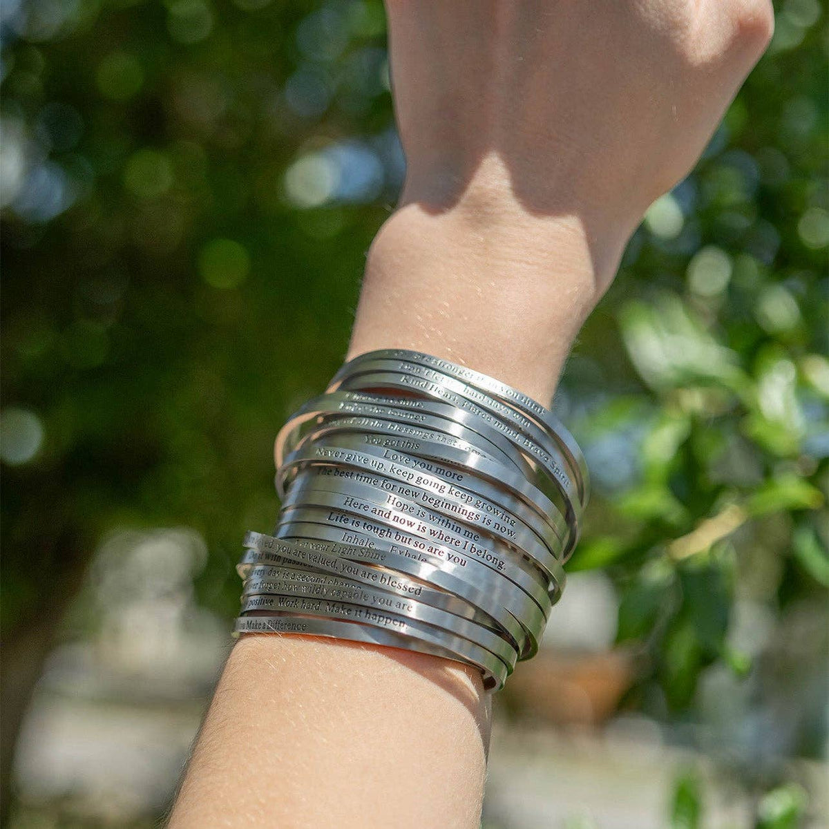 You Got This Engraved Bangle Bracelet: Stainless - Made in USA