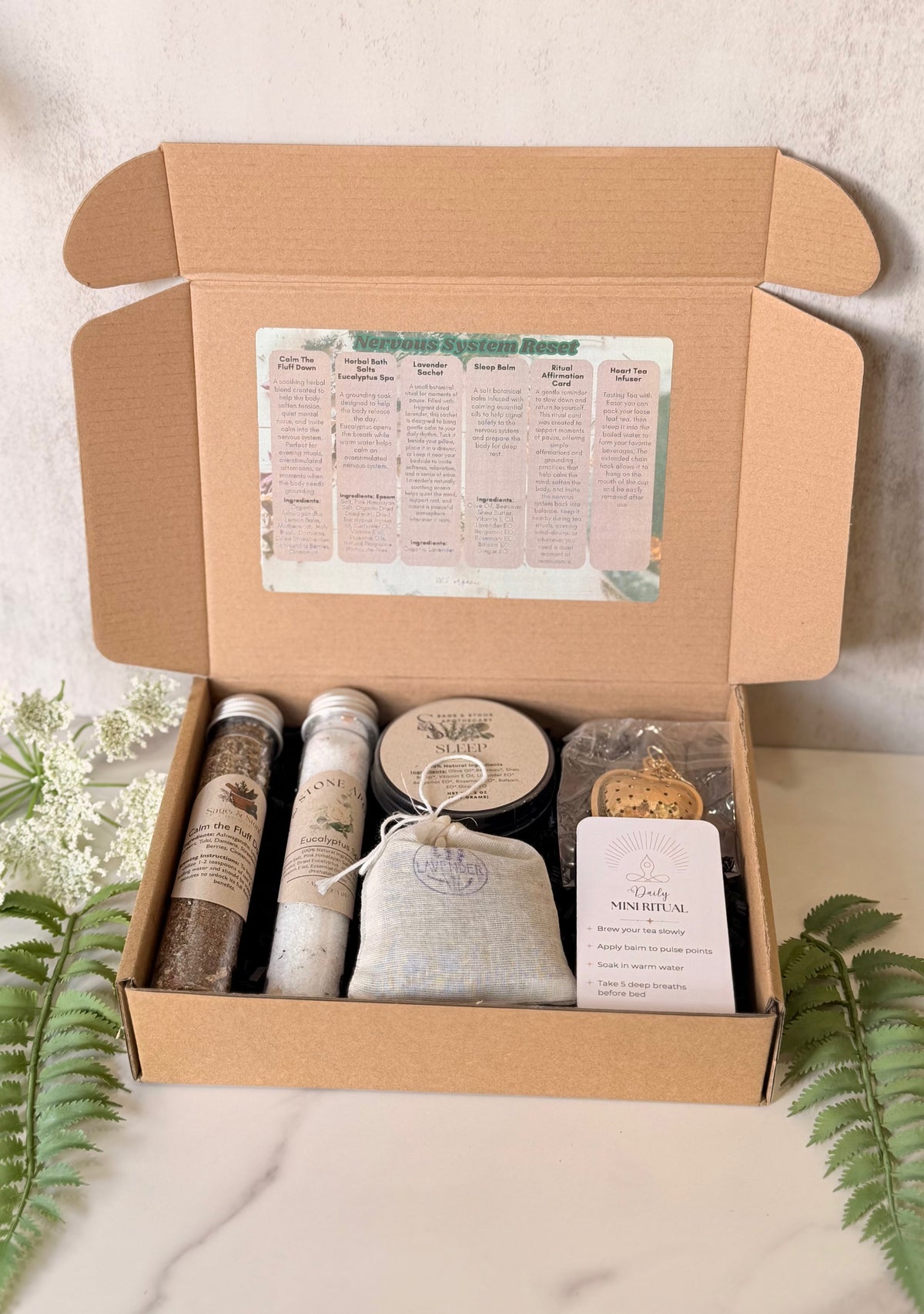 Nervous System Reset Kit | Tea, Bath & Evening Rituals