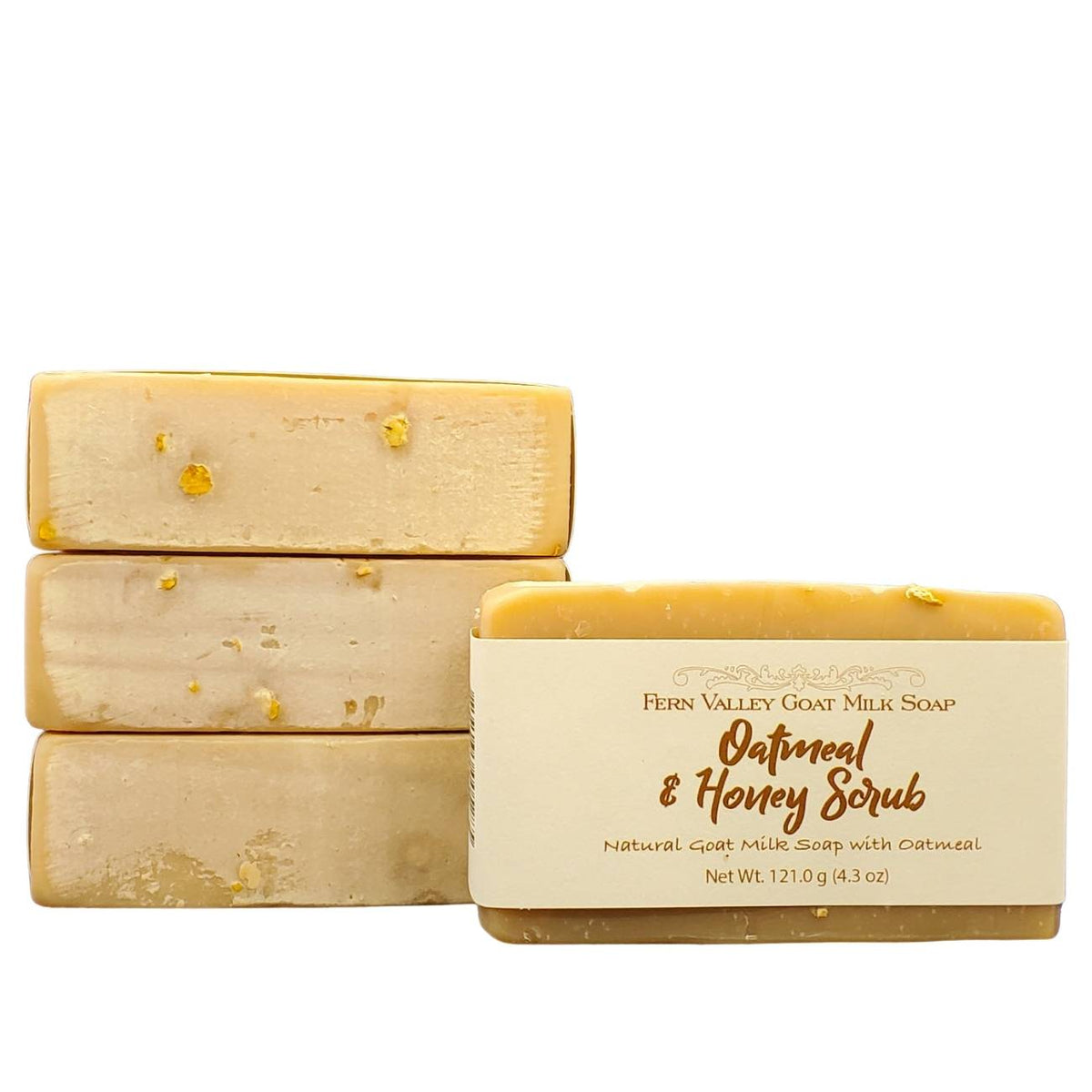 Natural Goat Milk Soap - Exfoliating Scrub - Oatmeal & Honey