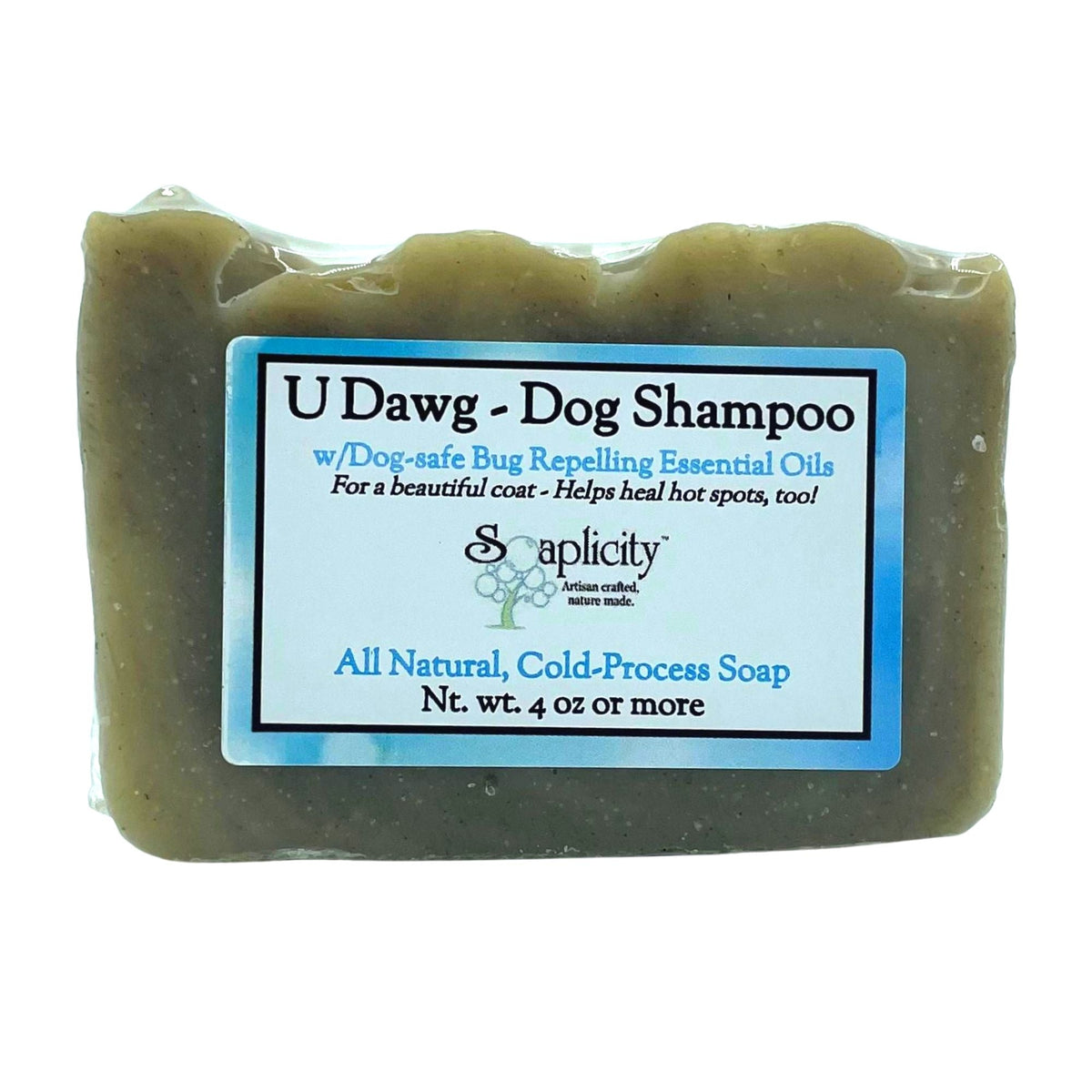 U Dawg Dog Shampoo Bar | Handcrafted, 4 oz+