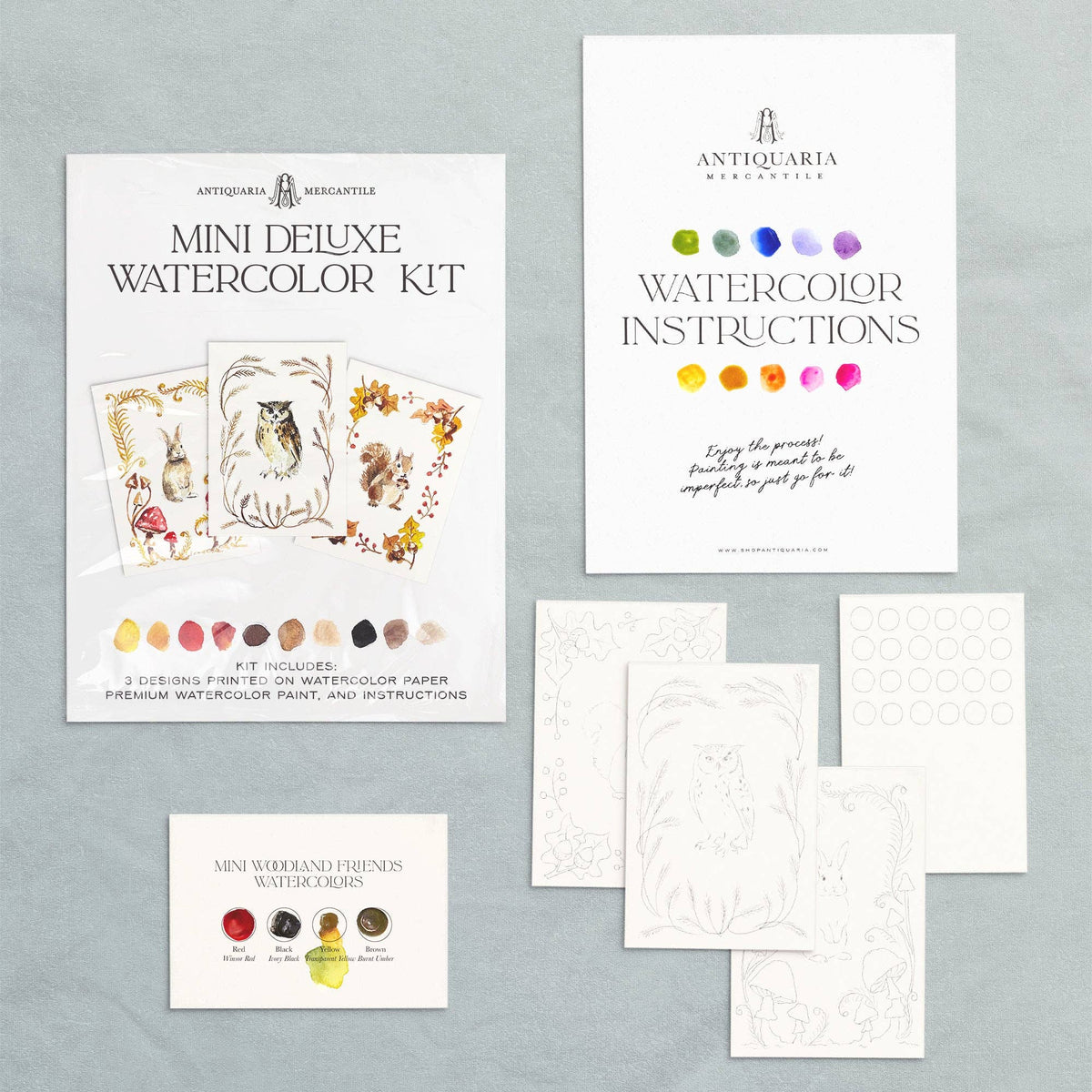 Woodland Friends Mini Watercolor Kit - Made in USA