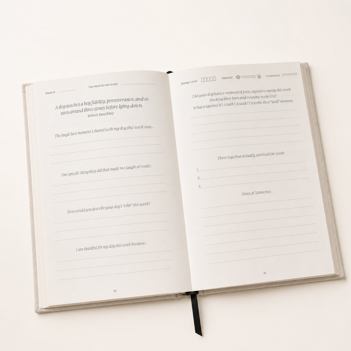 My Dog & Me Journal | 52 Weeks of Guided Pages