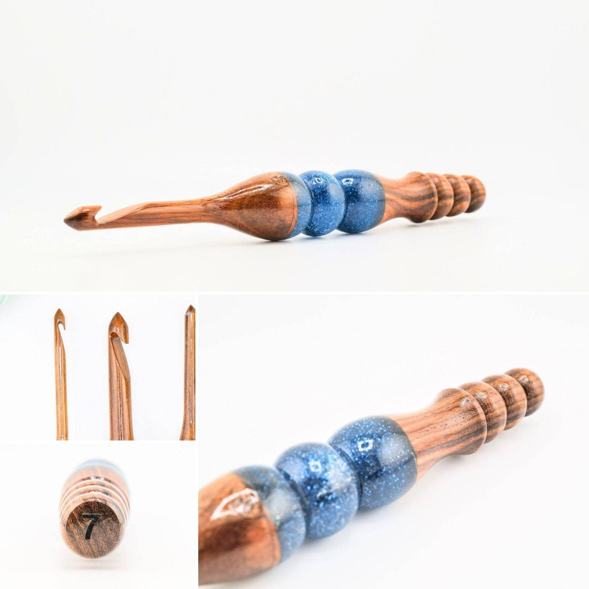 Sparkle Rosewood Crochet Hook | Handmade, Assorted Designs