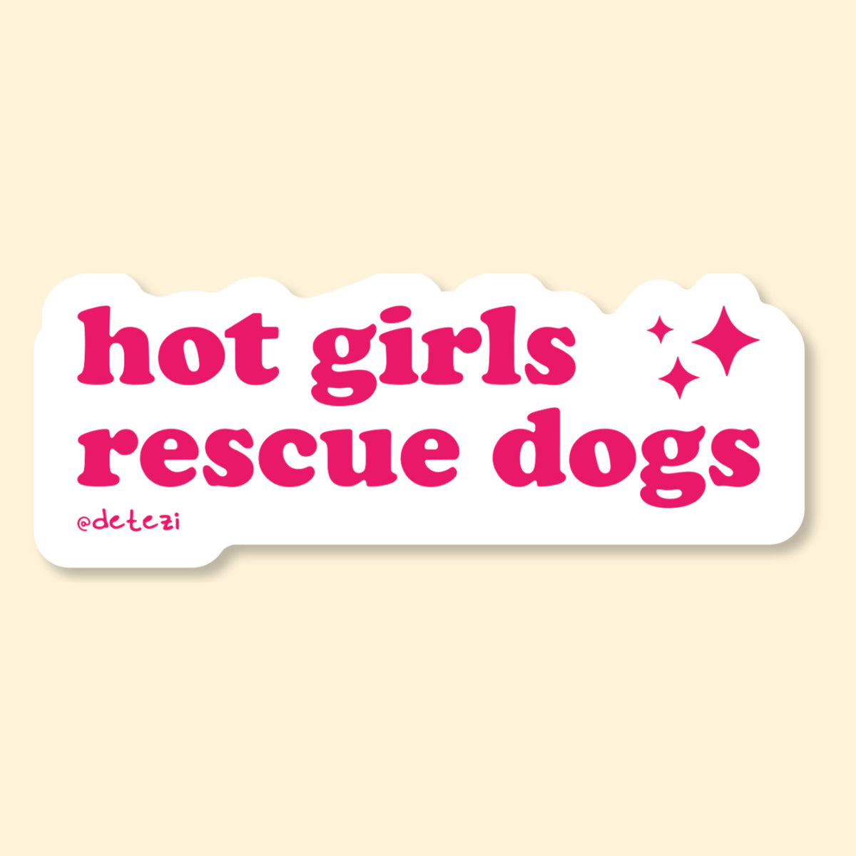 Hot Girls Rescue Dogs Vinyl Sticker