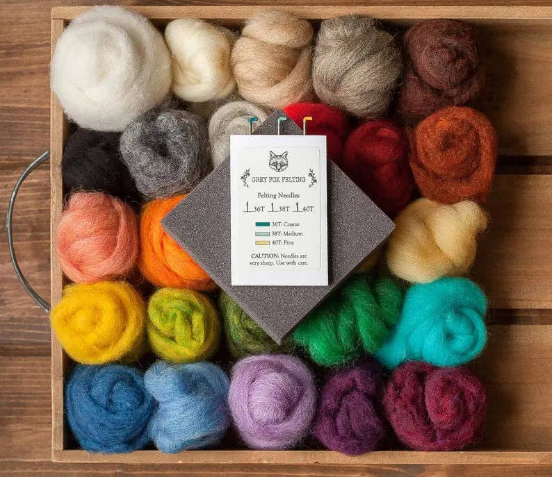 Needle Felting Starter Kit - Newbie / Beginner Friendly - Made in USA