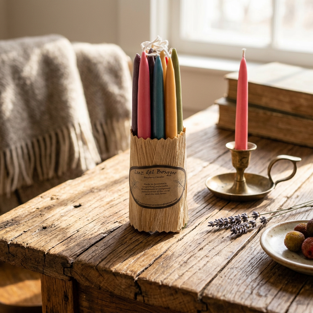 Hand-Dipped Myrtle Wax Candles | Set of 10