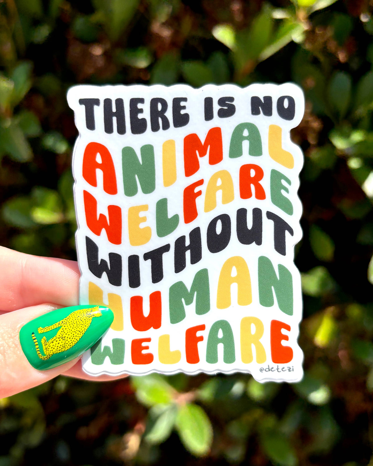 There is No Animal Welfare without Human Welfare Sticker