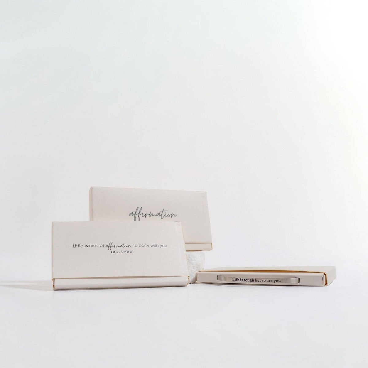 Life is Tough So Are You Engraved Bangle: Stainless - Made in USA
