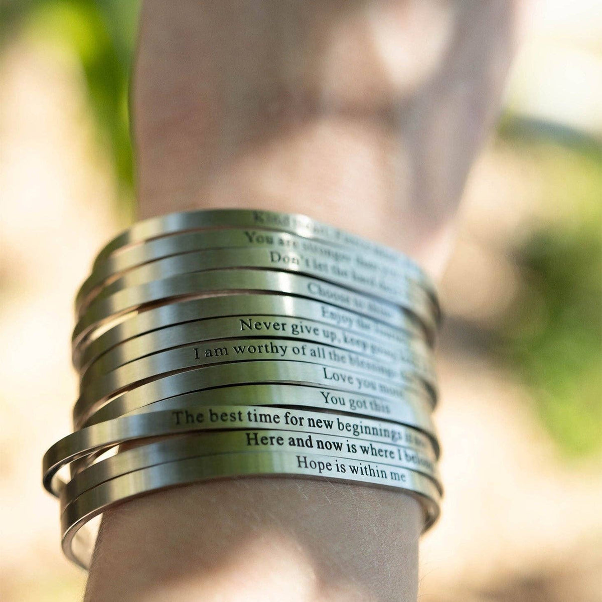 Life is Tough So Are You Engraved Bangle: Stainless - Made in USA
