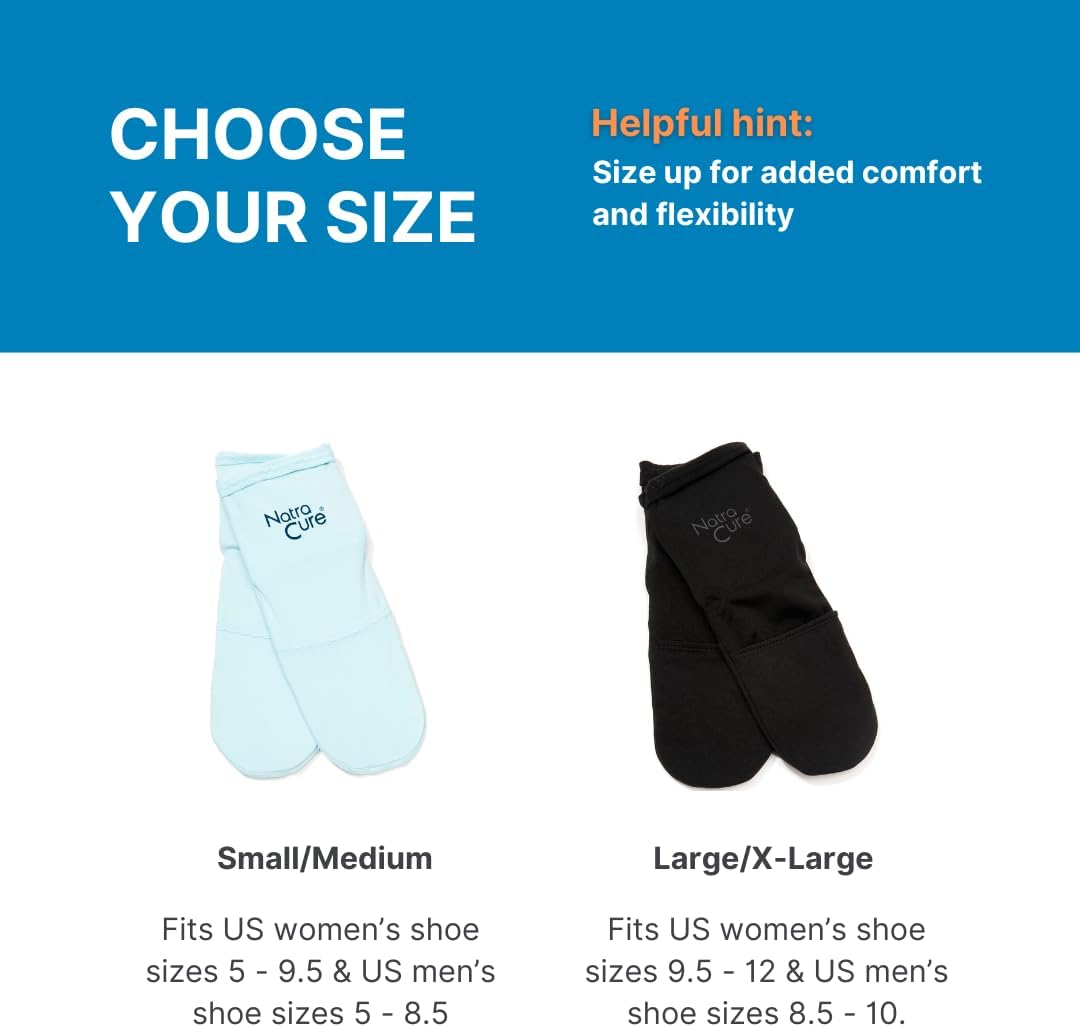 NatraCure Cooling Socks with Reusable Gel Packs