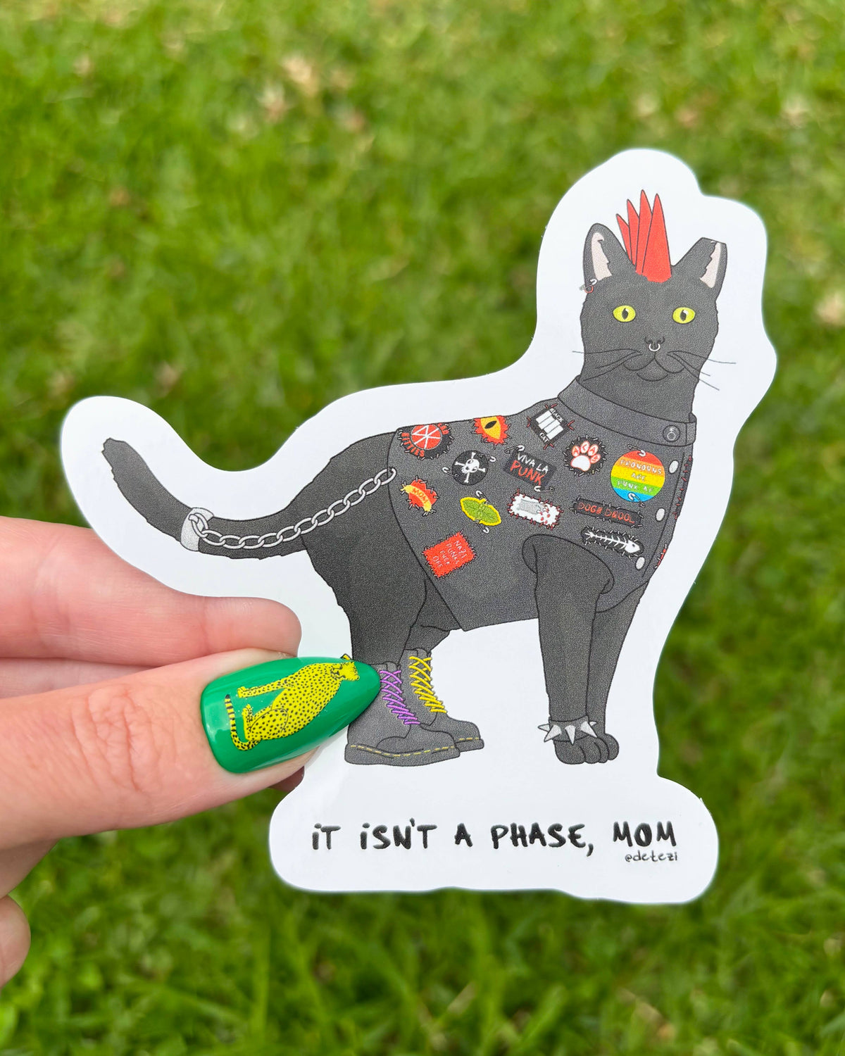 Punk Black Cat Vinyl Sticker