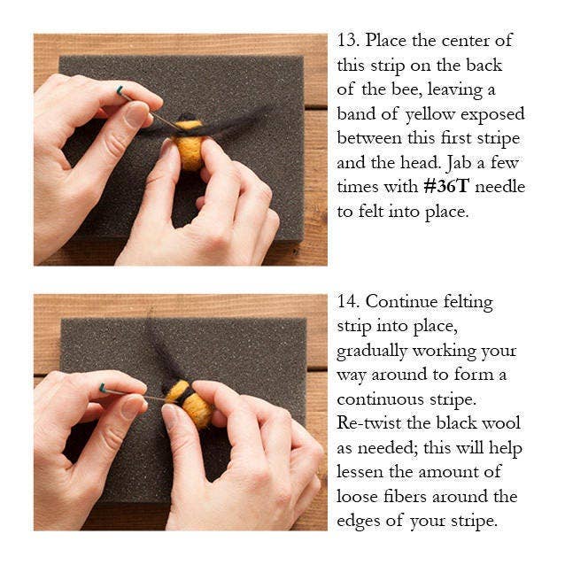 Bees Needle Felting Kit - Beginner - Made in USA