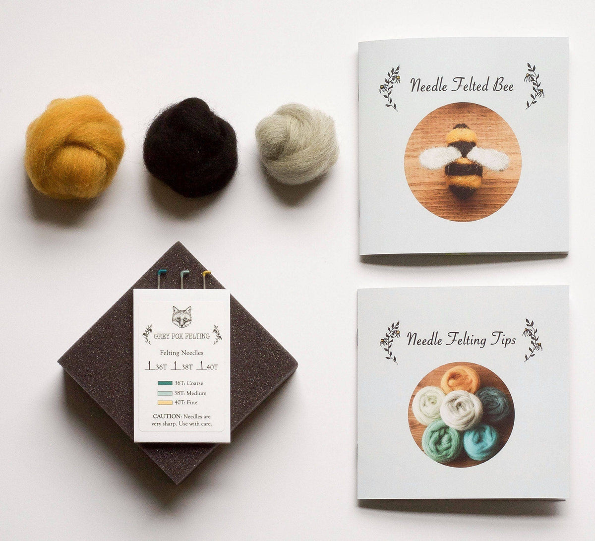 Bees Needle Felting Kit - Beginner - Made in USA