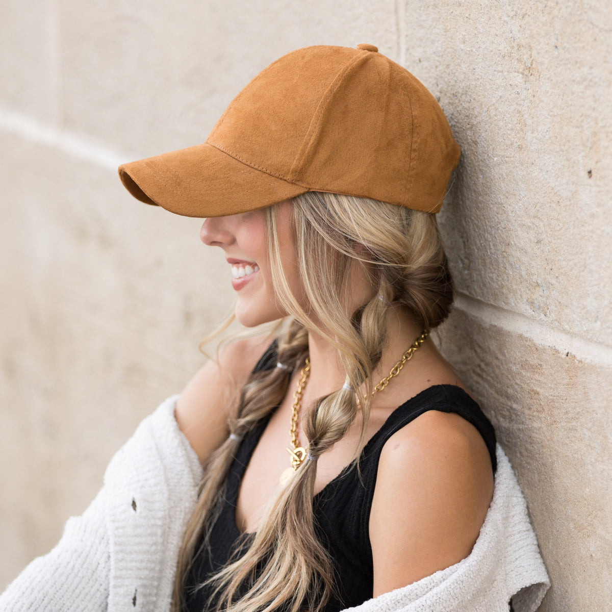 Vegan Suede Boyfriend Ball Cap