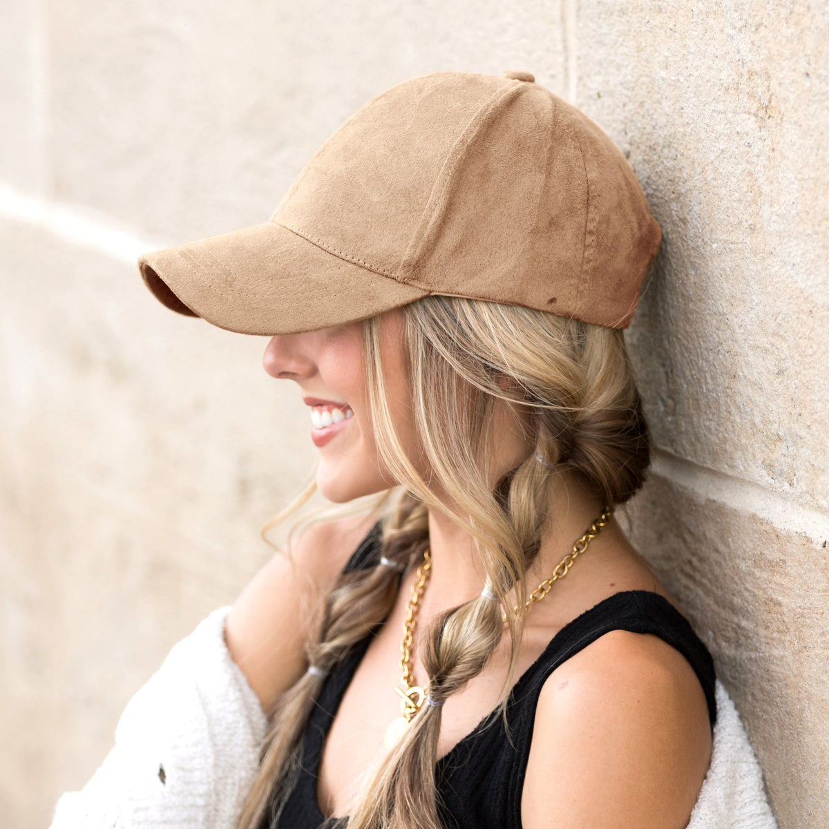 Vegan Suede Boyfriend Ball Cap