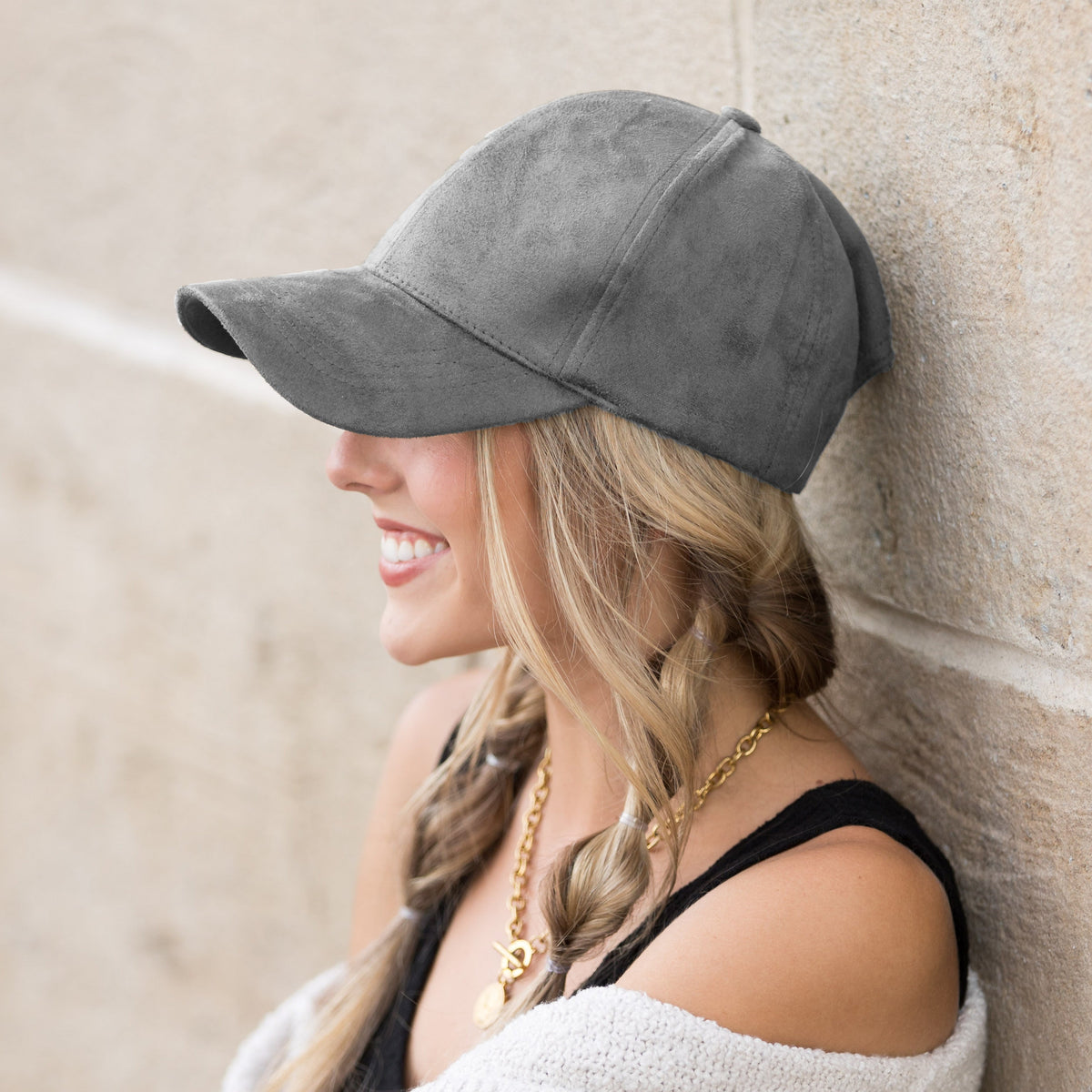 Vegan Suede Boyfriend Ball Cap