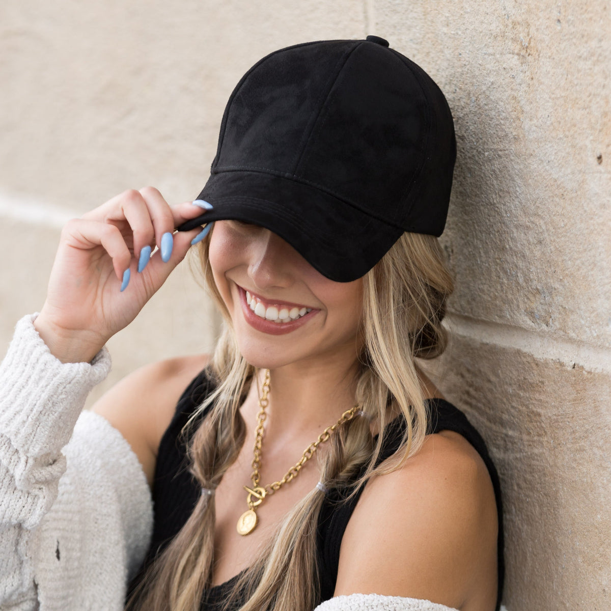 Vegan Suede Boyfriend Ball Cap