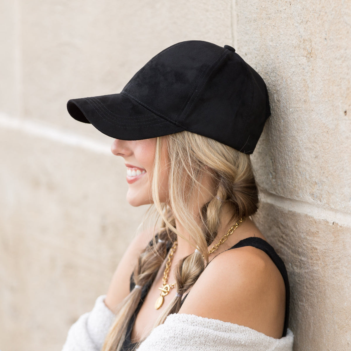 Vegan Suede Boyfriend Ball Cap