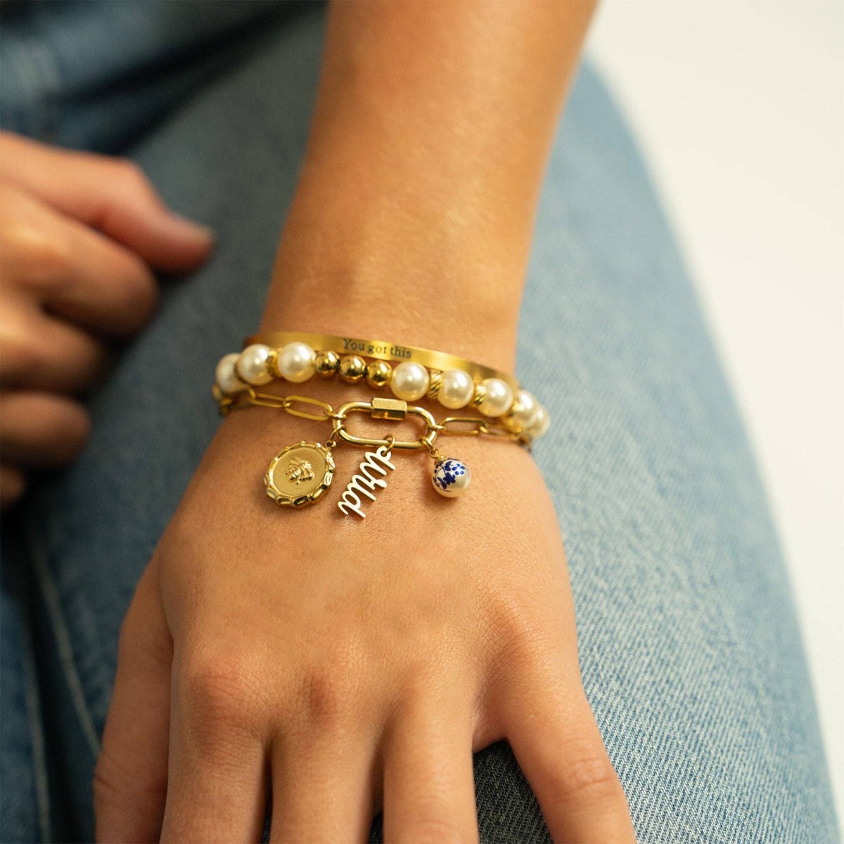 You Got This Engraved Bangle Bracelet: Stainless - Made in USA