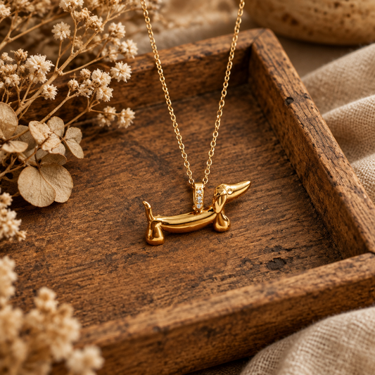 Little Dachshund Necklace - Made in USA