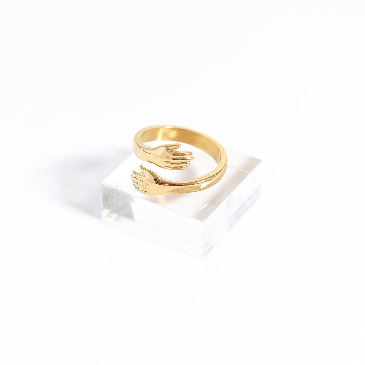 18K Gold PVD Hug Ring: size 6