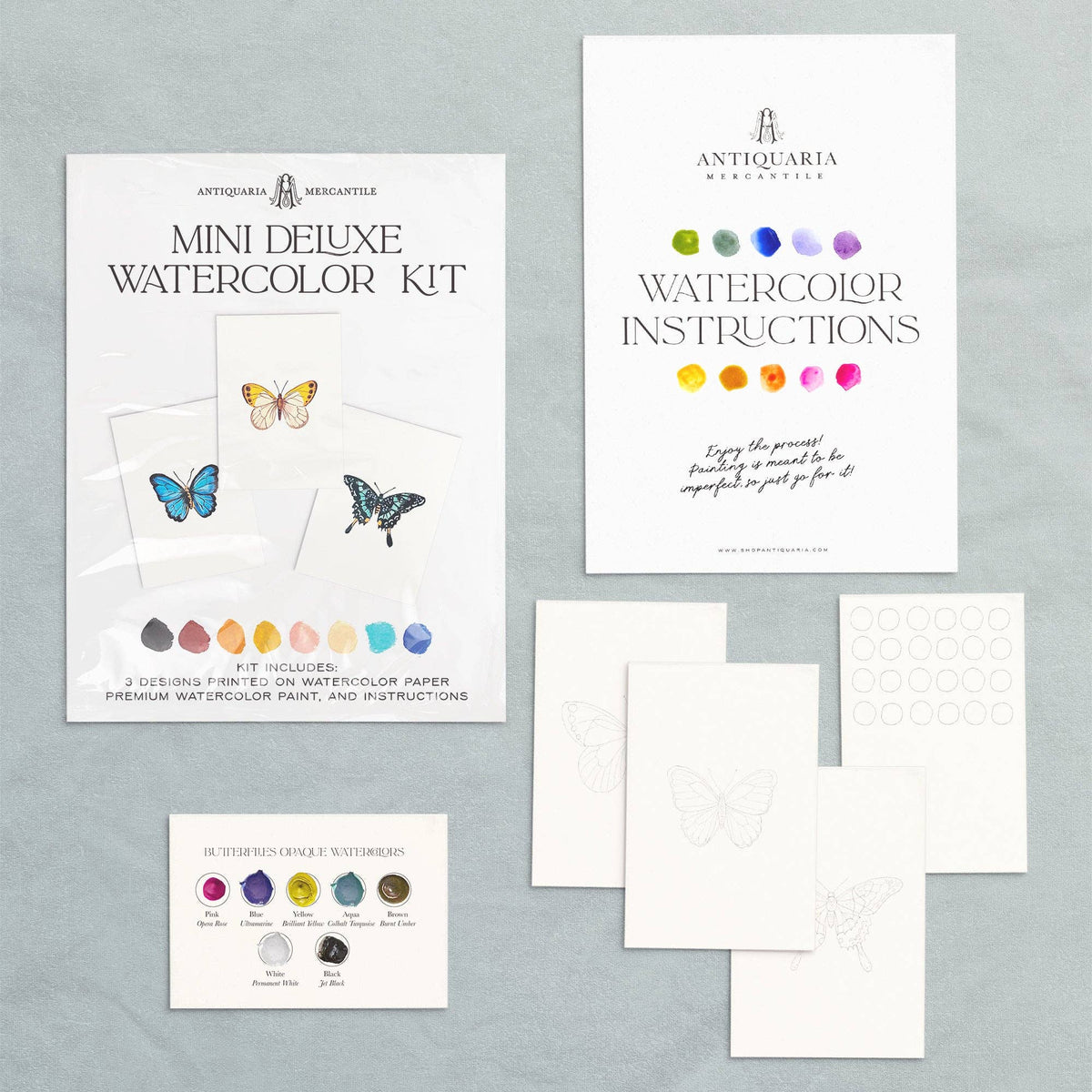 Butterflies Mini Watercolor Kit - Made in USA