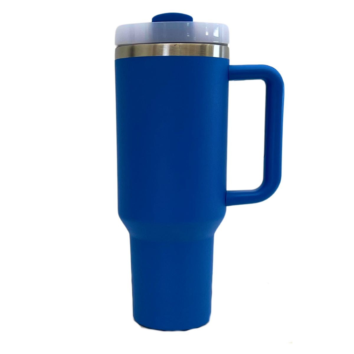 40 Oz. My Dog And I Talk %%%% About You - Handled Insulated Tumbler With Straw: Lilac