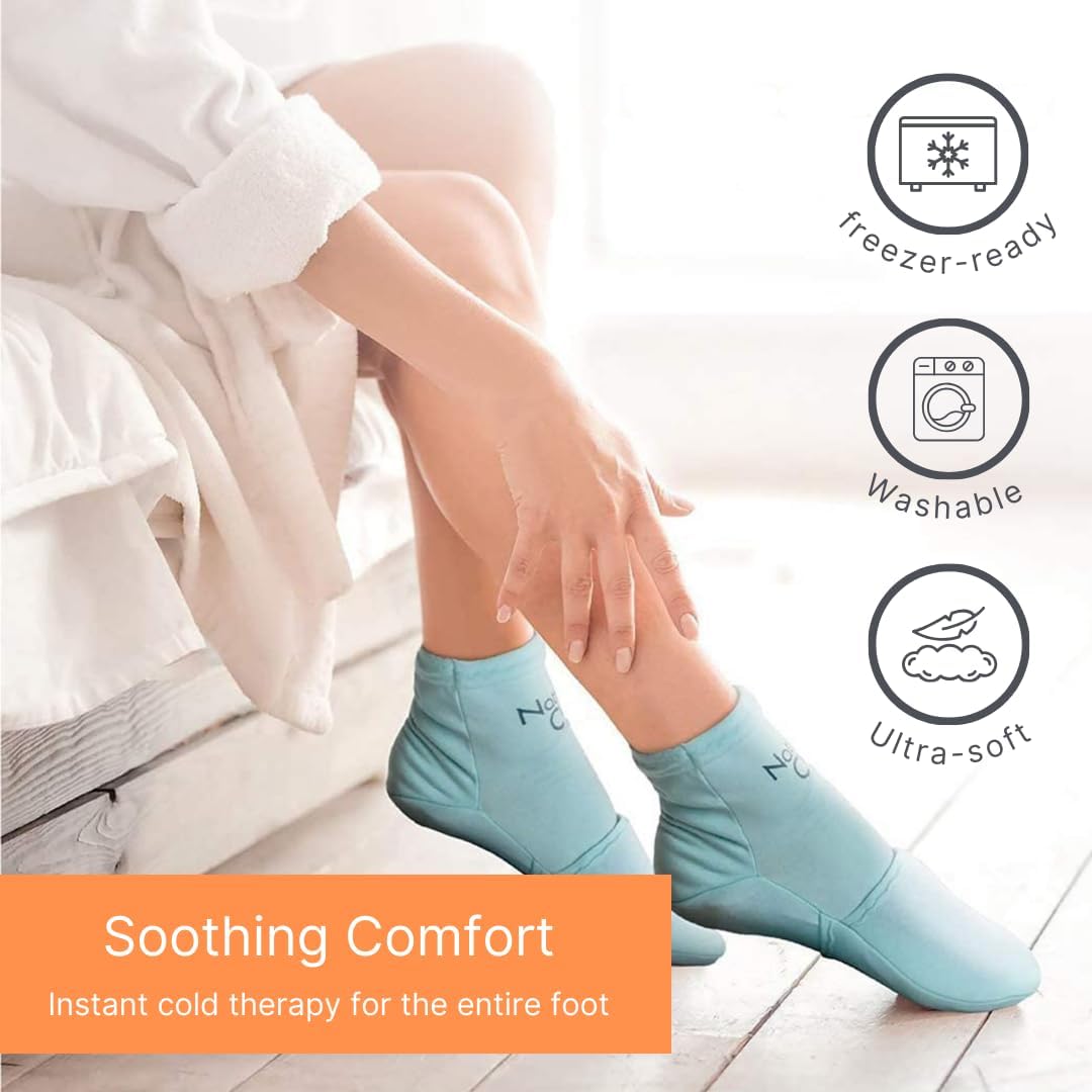 NatraCure Cooling Socks with Reusable Gel Packs