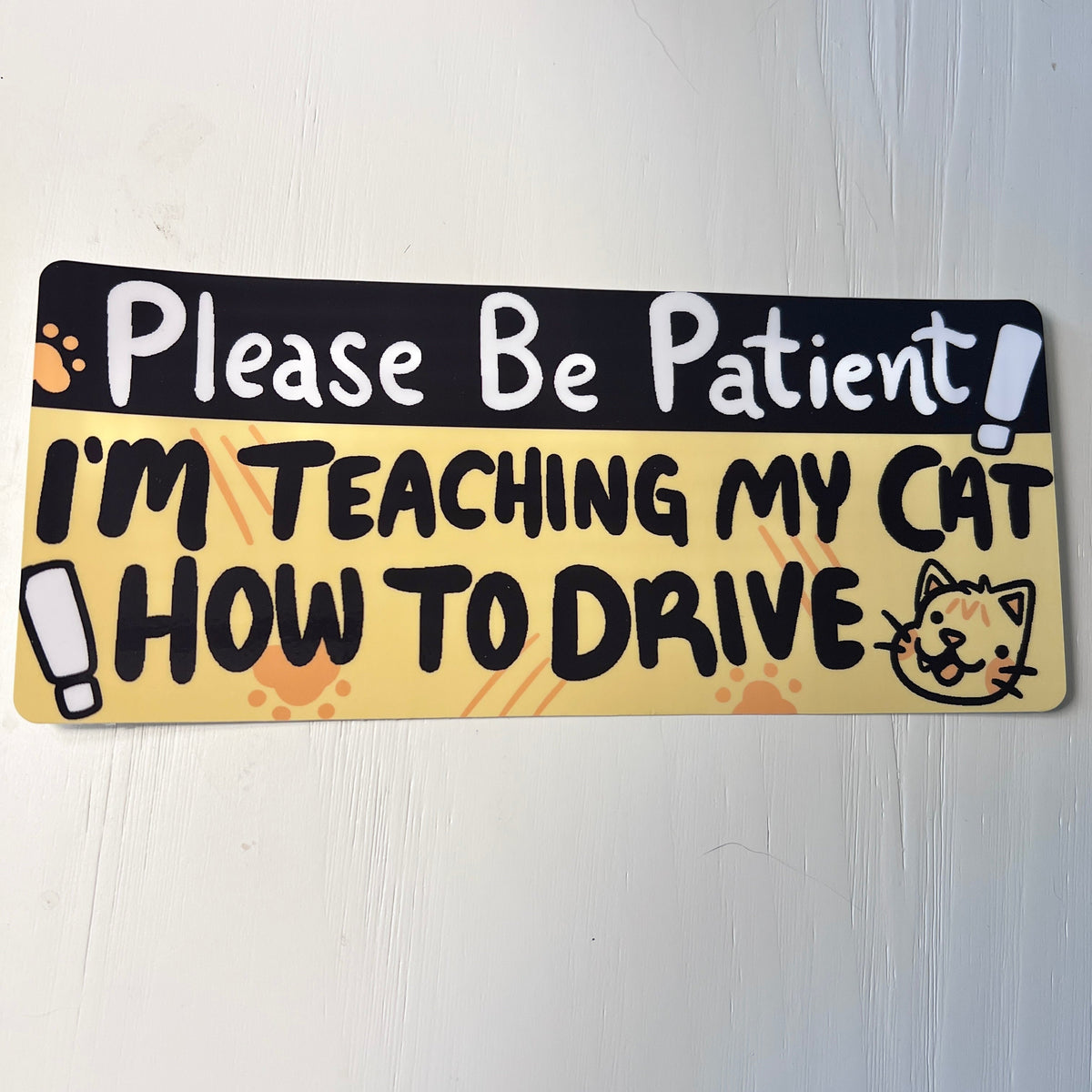 I’m Teaching My Cat How to Drive Bumper Sticker