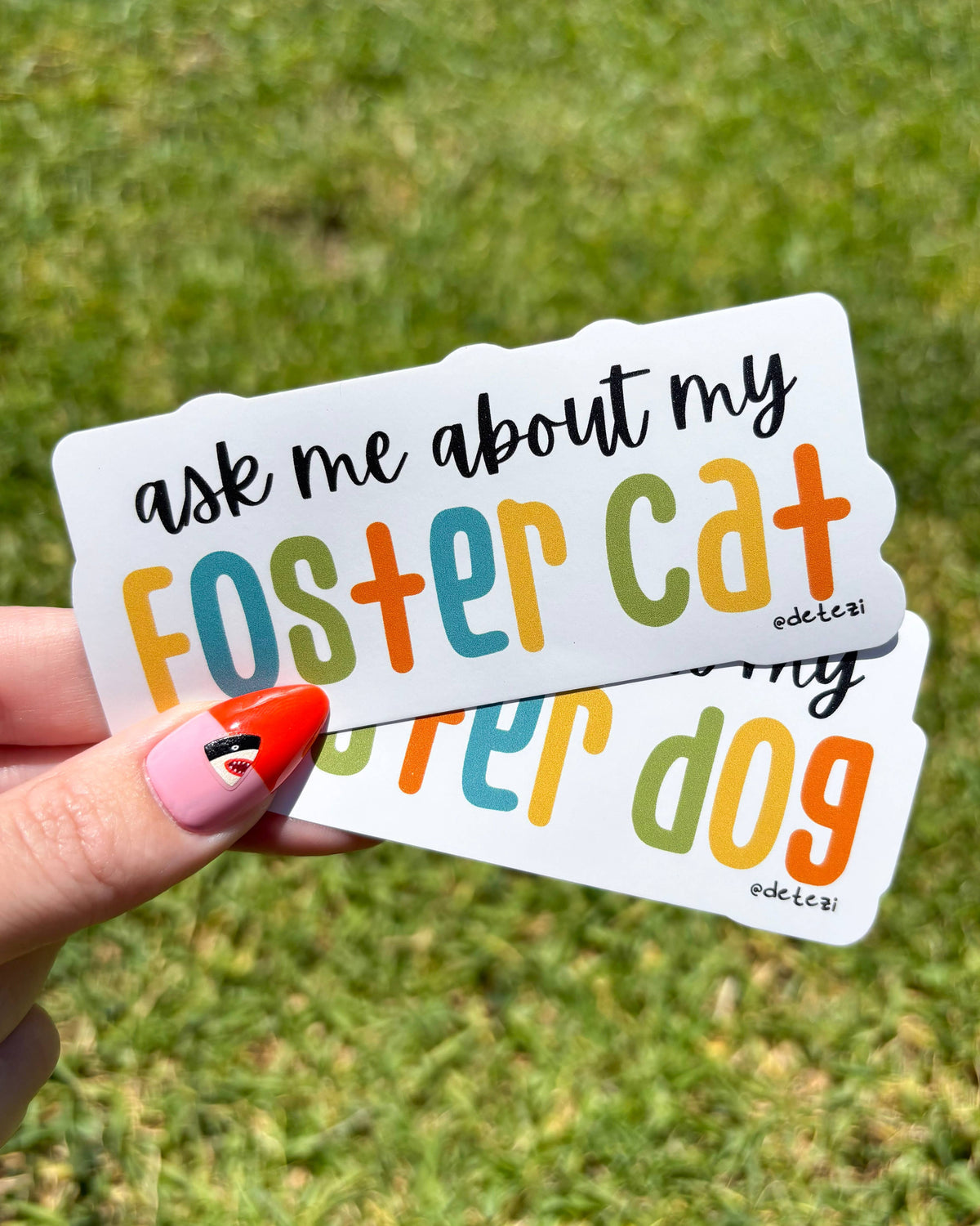 Ask Me About My Foster Cat Vinyl Sticker