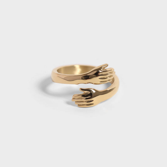 18K Gold PVD Hug Ring: size 6