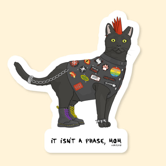Punk Black Cat Vinyl Sticker