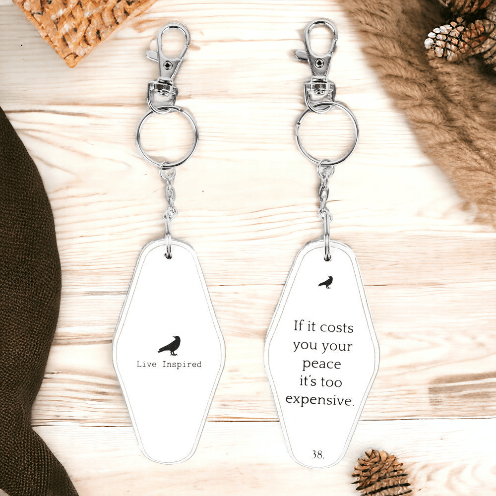 Wooden Message Keychain