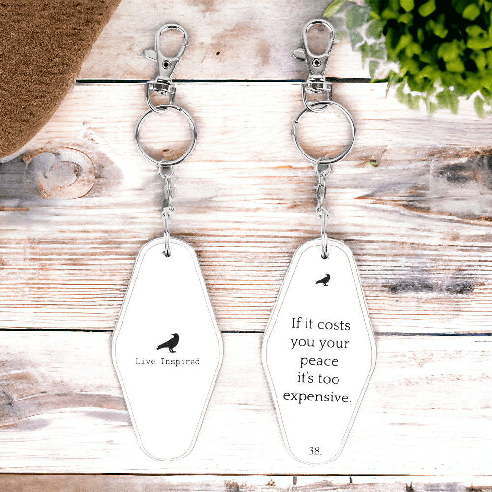 Wooden Message Keychain
