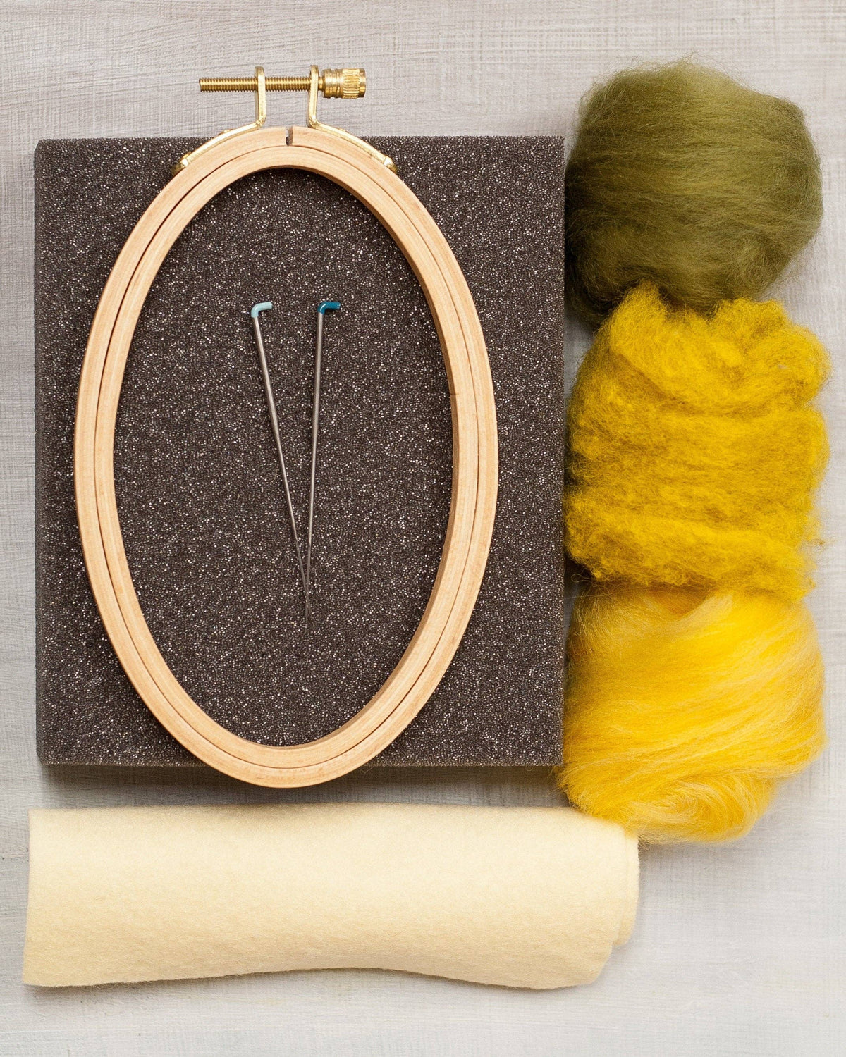 Goldenrod Wall Hanging Needle Felting Kit -  Beginner - Made in USA
