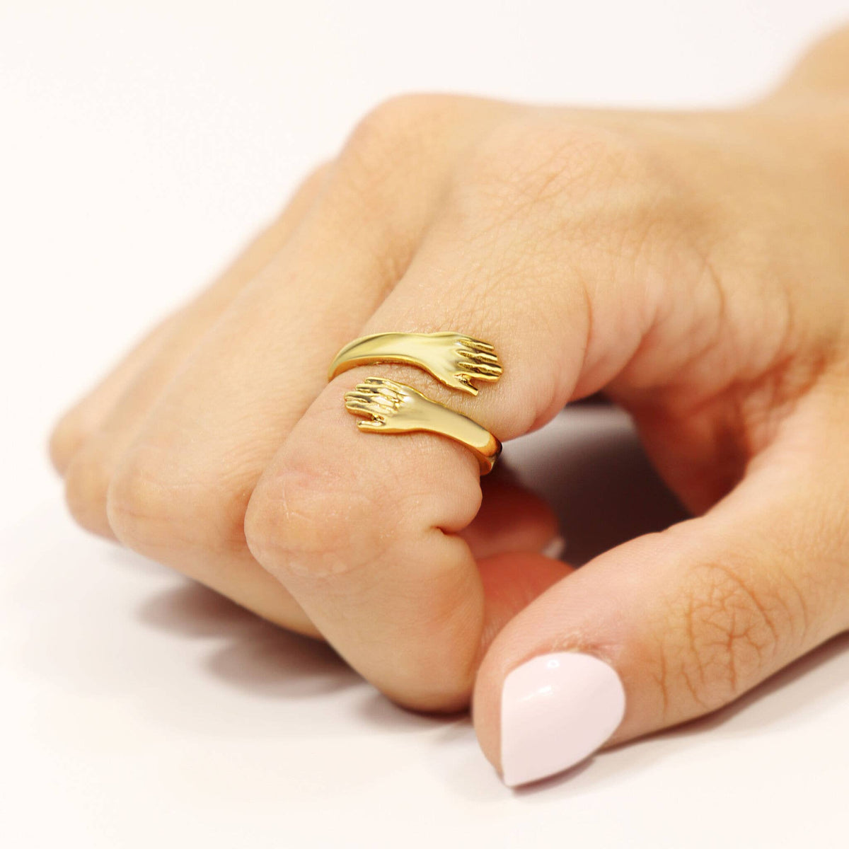18K Gold PVD Hug Ring: size 6