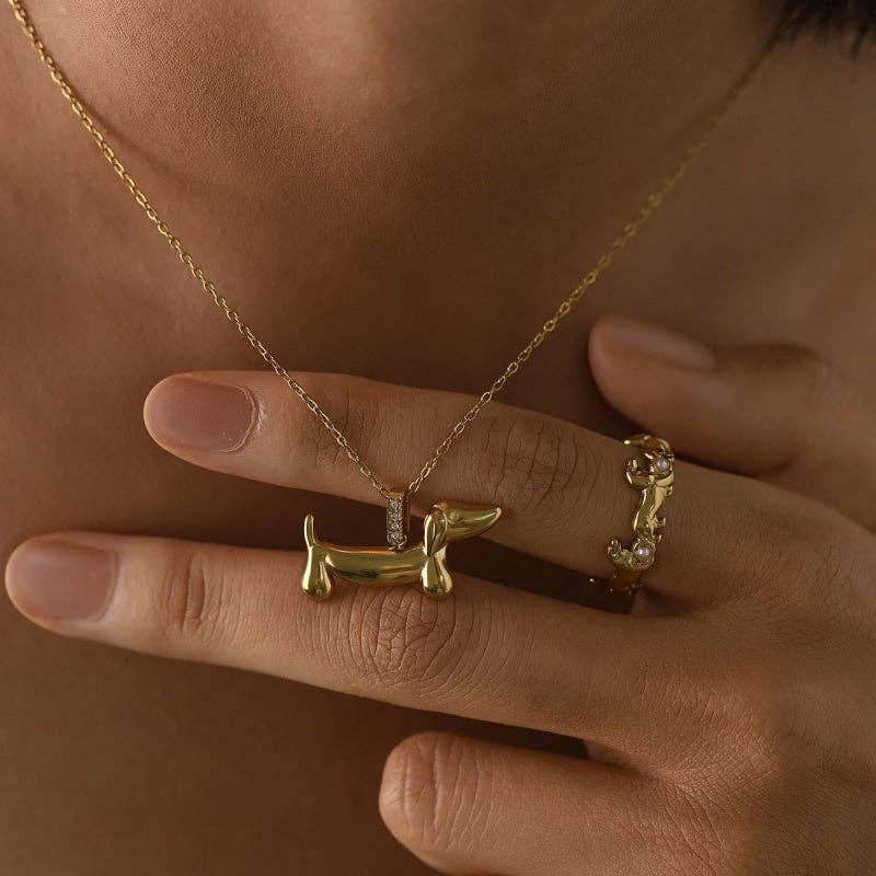 Little Dachshund Necklace - Made in USA