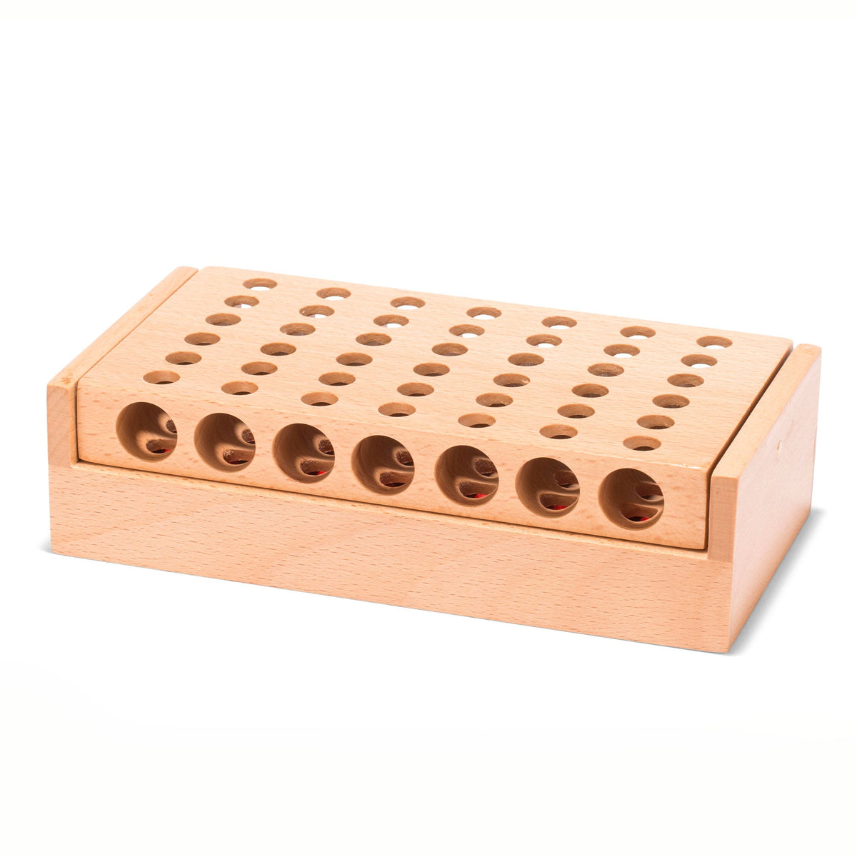 Travel-Size Beechwood 4 in a Row Game