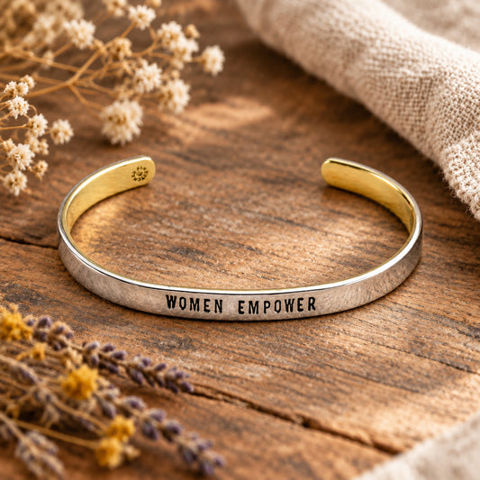 Women Empower Mixed Metals Cuff Bracelet