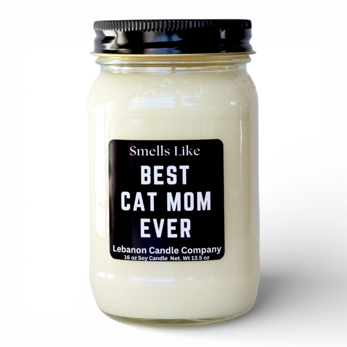 Best Cat Mom Ever Soy Candle | 16.5 oz Mason Jar