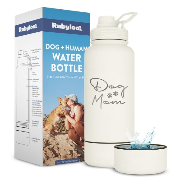 2-in-1 Dog + Human Water Bottle with Detachable Dog Bowl