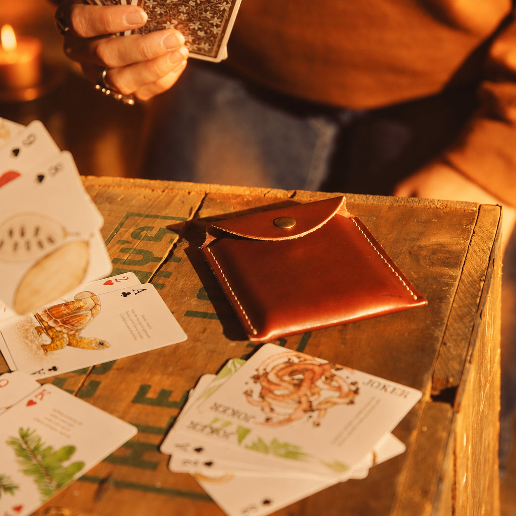 Leather Playing Card Case - USA Made
