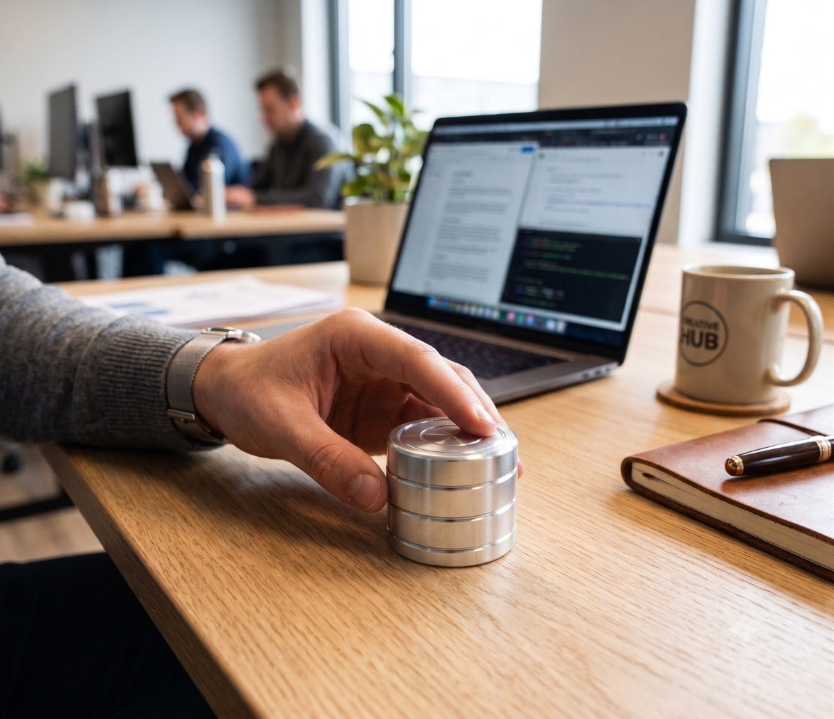 Kinetic Spinning Desk Toy | Stainless Steel
