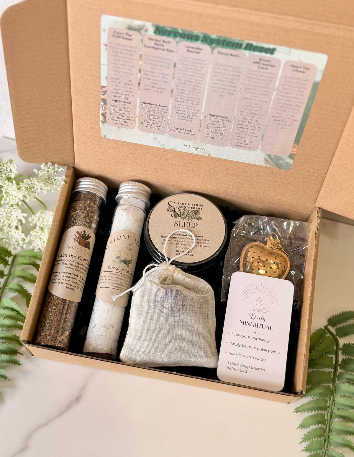 Nervous System Reset Kit | Tea, Bath &amp; Evening Rituals