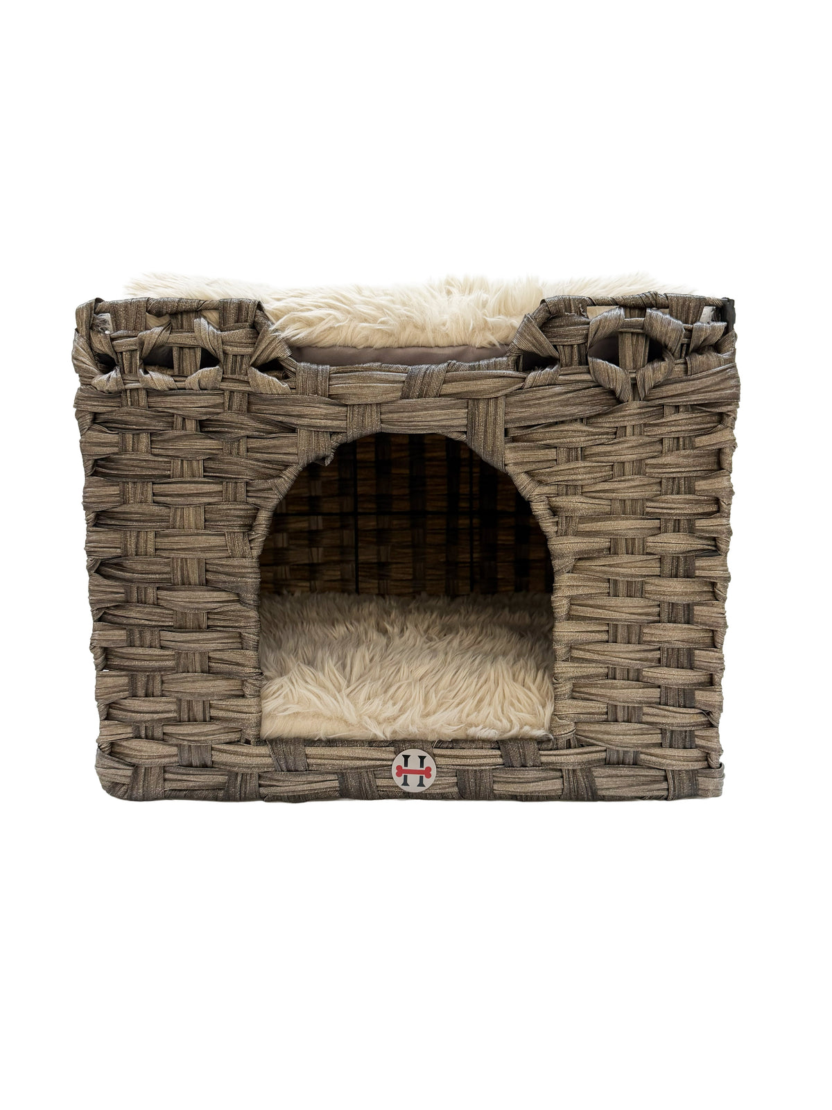 Huntley Cat House | Gray with Two Cushions