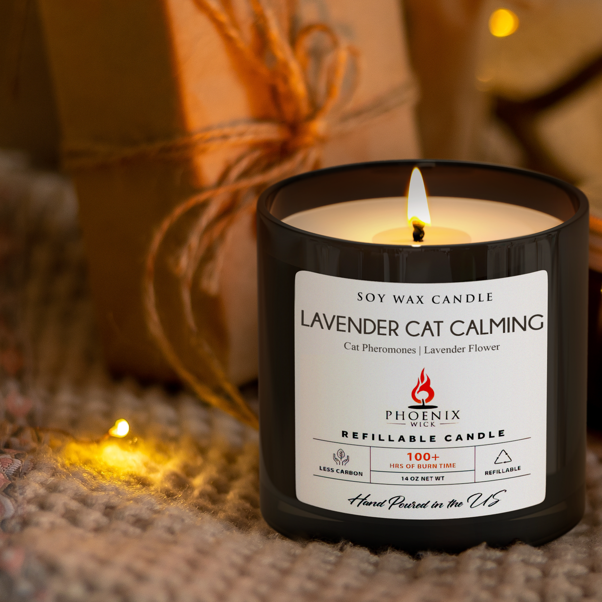 Cat Calming Soy Candle-Making Kit | 14 oz with Glass Jar