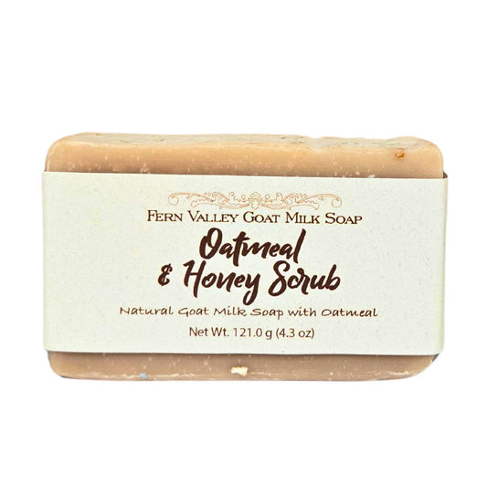 Natural Goat Milk Soap - Exfoliating Scrub - Oatmeal & Honey