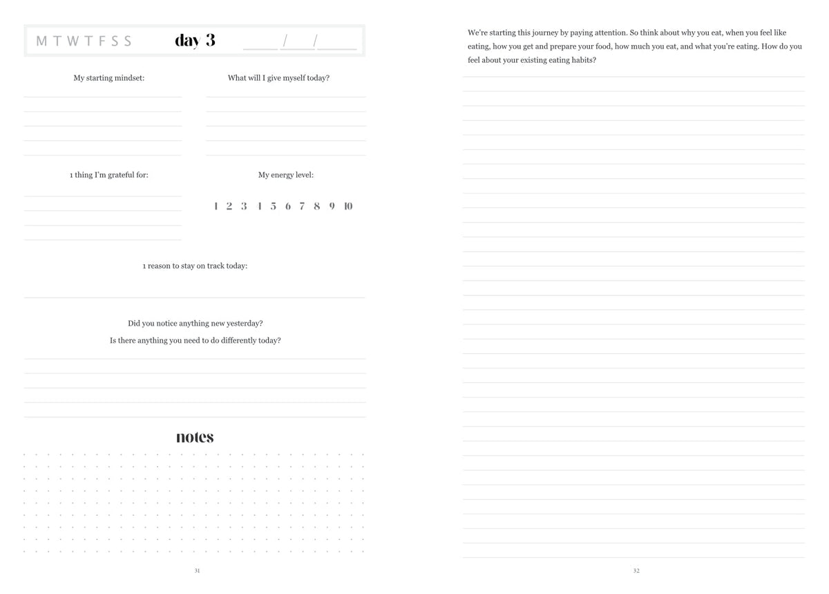 Discovery Journal | 6-Week Guided Food & Feelings Journal