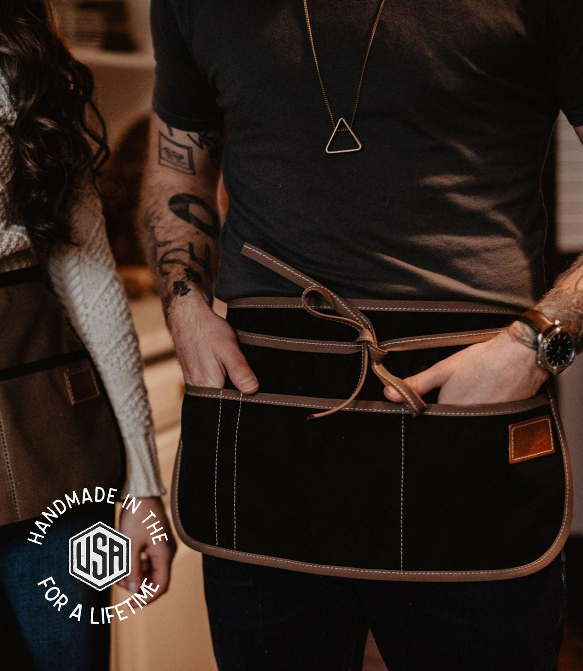Waxed Canvas Waist Apron