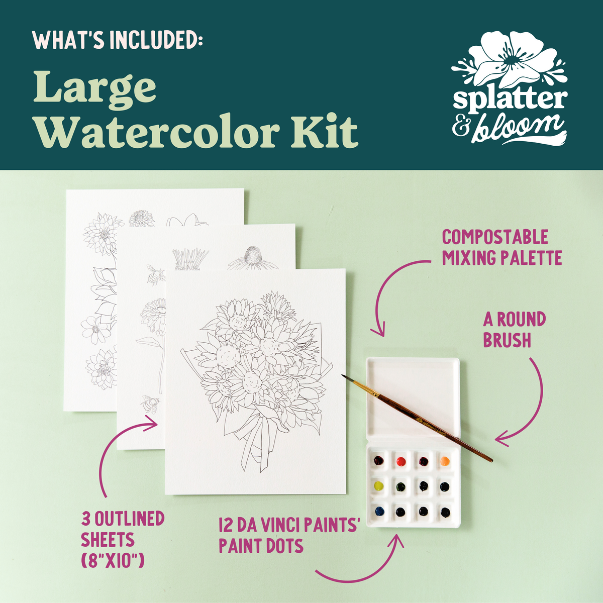 Winter Woods Watercolor Painting Kit | Large